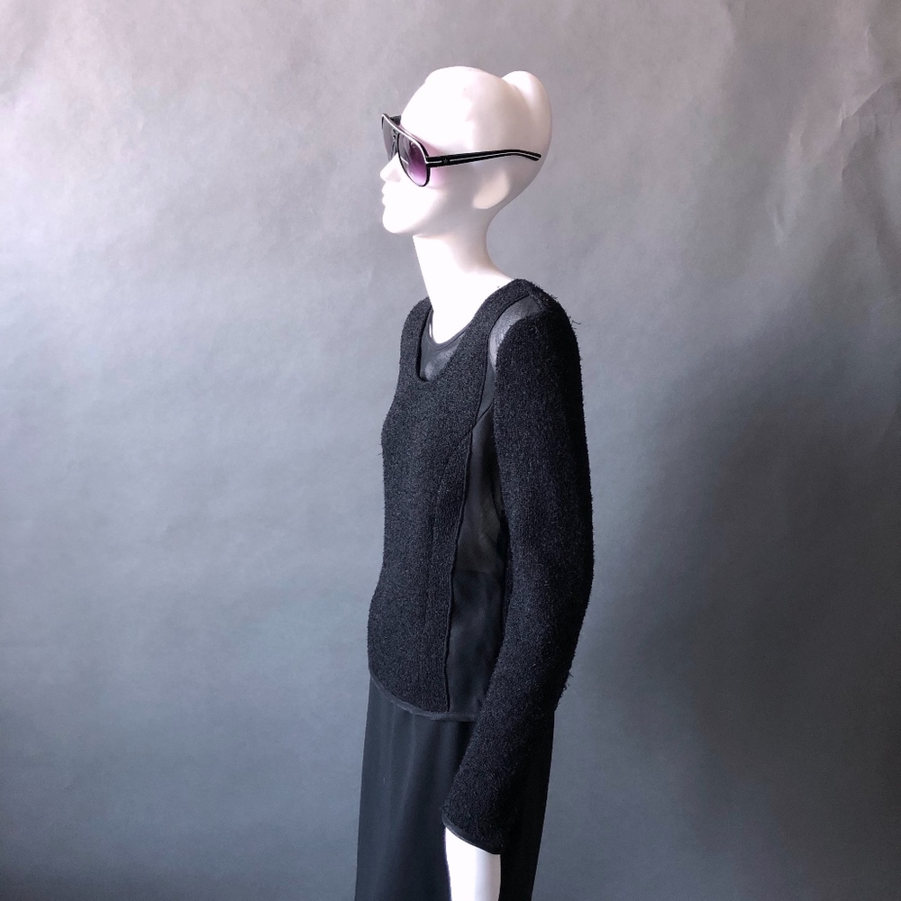 Black Les Copains Wool Sweater Jumper sz Med